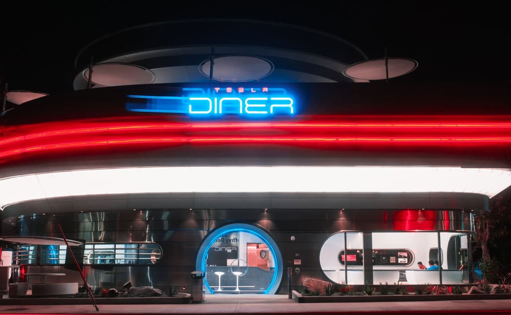 Tesla Diner Opens in Hollywood: A Retro-Futuristic Charging and Dining Experience