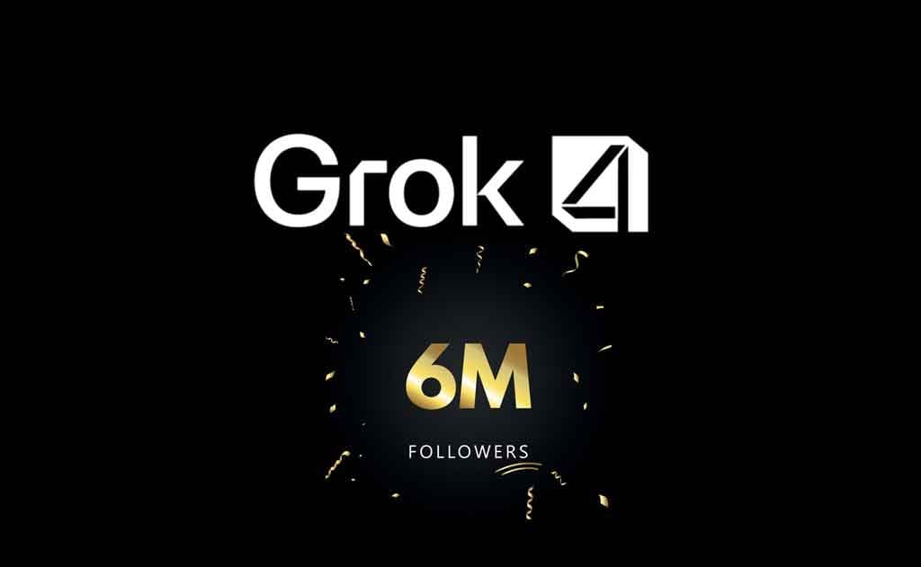 Grok Hits 6 Million Followers, Outpacing AI Rivals on X