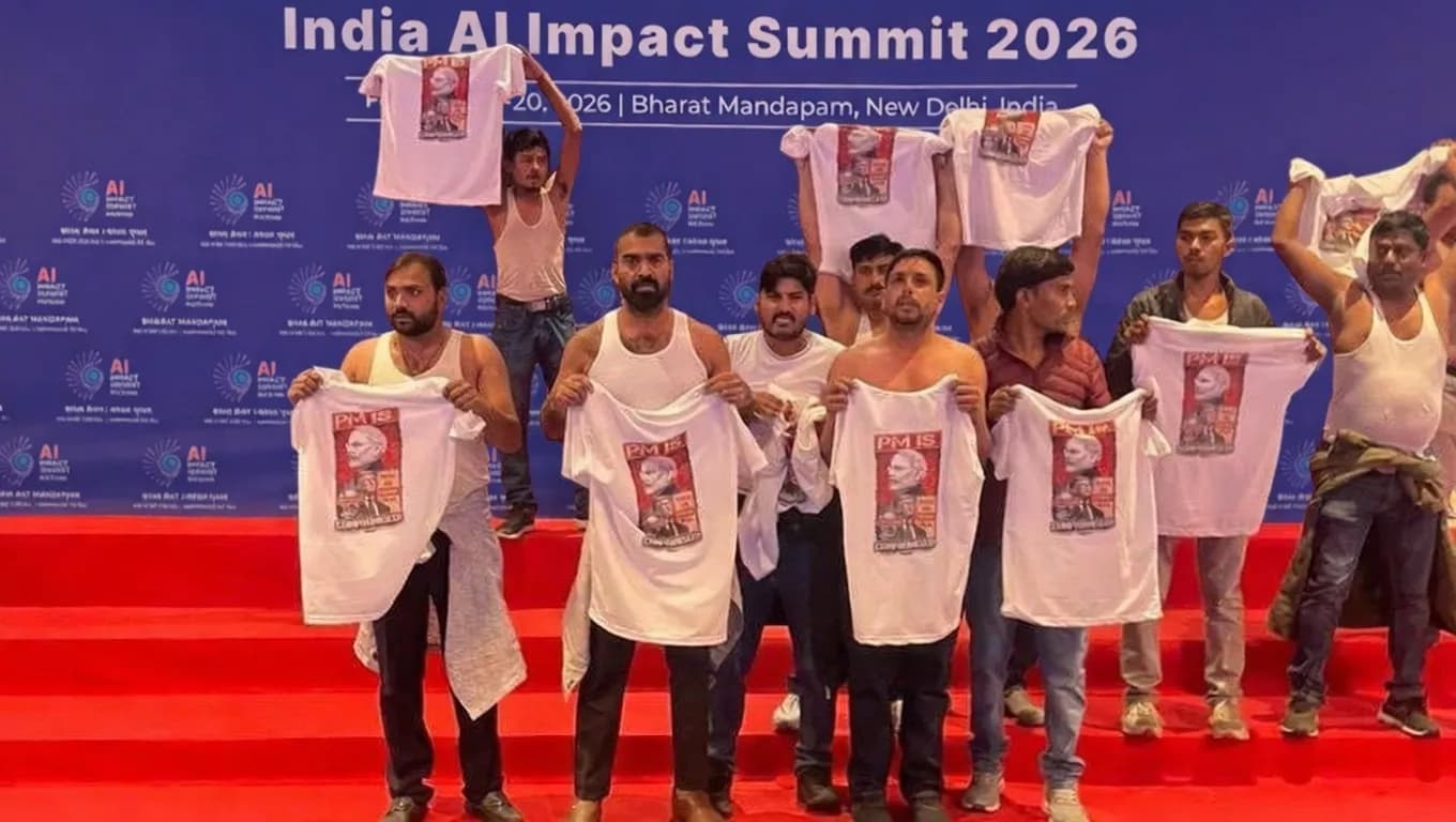 Youth Congress Activists Arrested Following Shirtless Protest at India AI Impact Summit