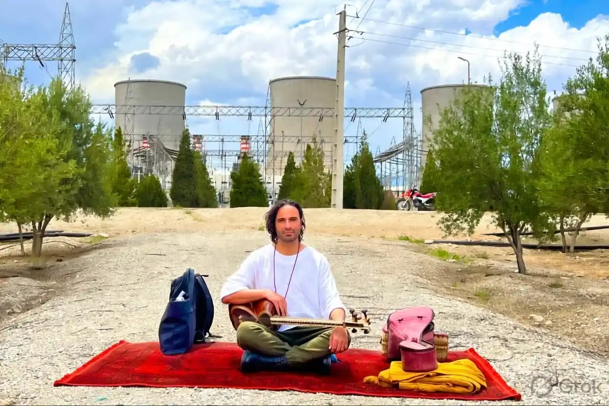 Ali Ghamsari Stages Protest at Damavand Power Plant