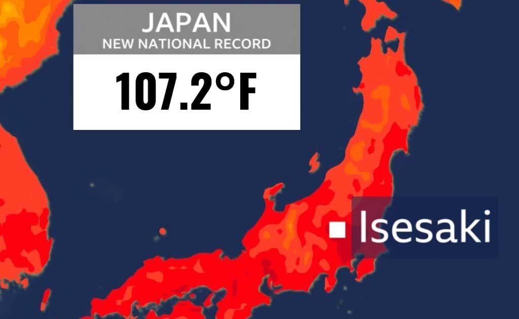 Record Heat in Japan: 107.2°F Sets All-Time High, Signaling Climate Crisis