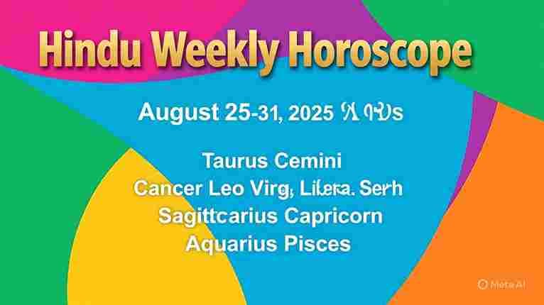 Hindu Weekly Horoscope: August 25-31, 2025