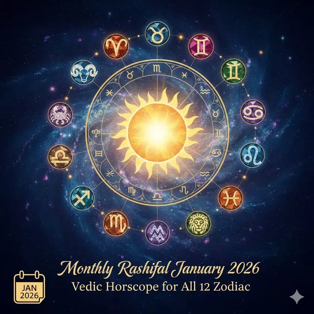 Monthly Rashifal January 2026: Vedic Horoscope for All 12 Zodiac