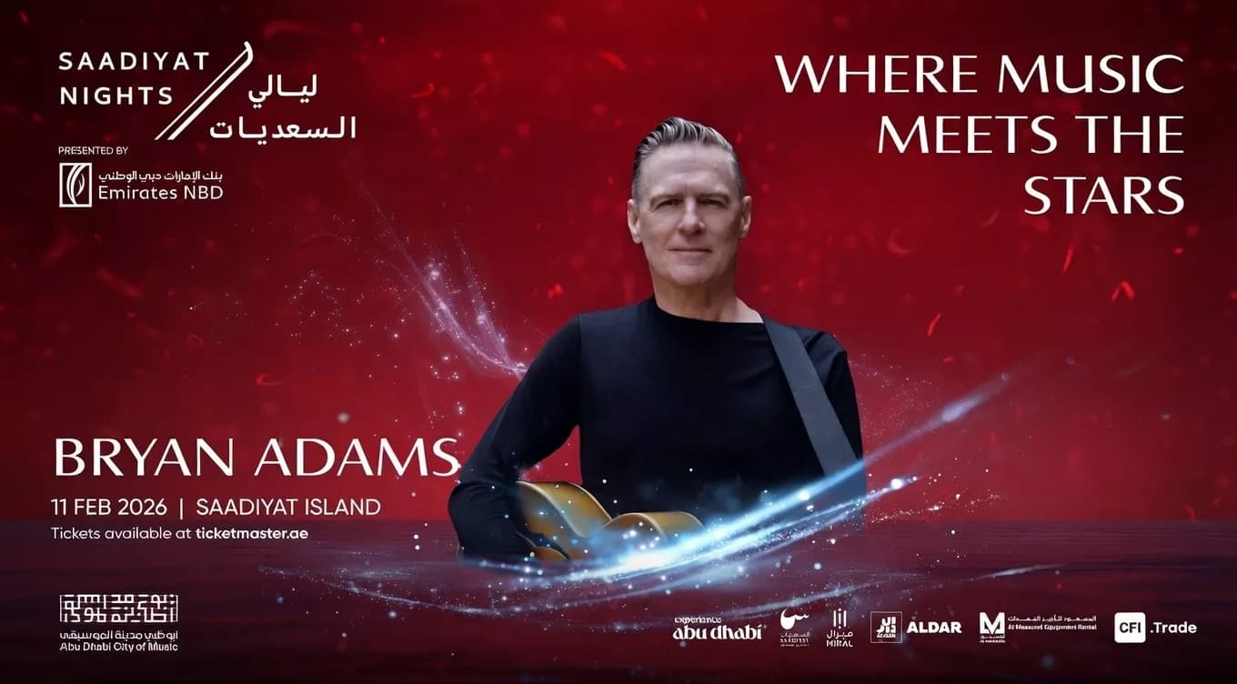 Bryan Adams to Perform Live in Abu Dhabi