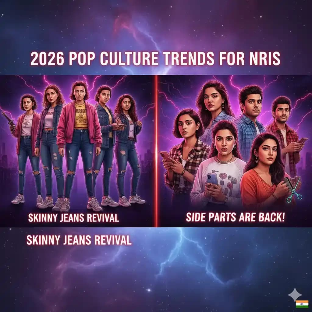 2026 Pop Culture Trends for NRIs: Skinny Jeans Revival, Side Parts