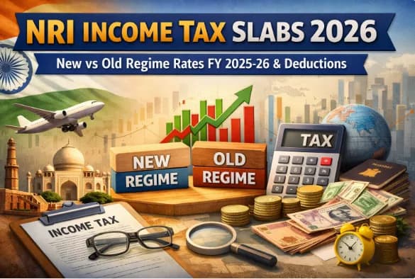 NRI Income Tax Slabs 2026: New vs Old Regime Rates FY 2025-26 & Deductions