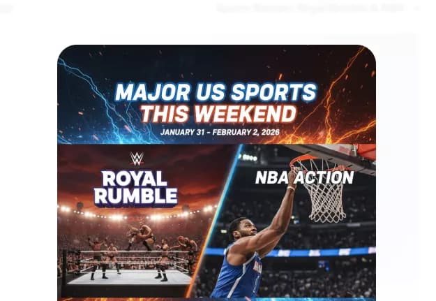 Major US Sports This Weekend: Royal Rumble & NBA Action