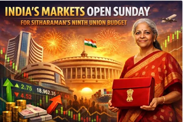 India's Markets Open Sunday for Sitharaman's Ninth Union Budget