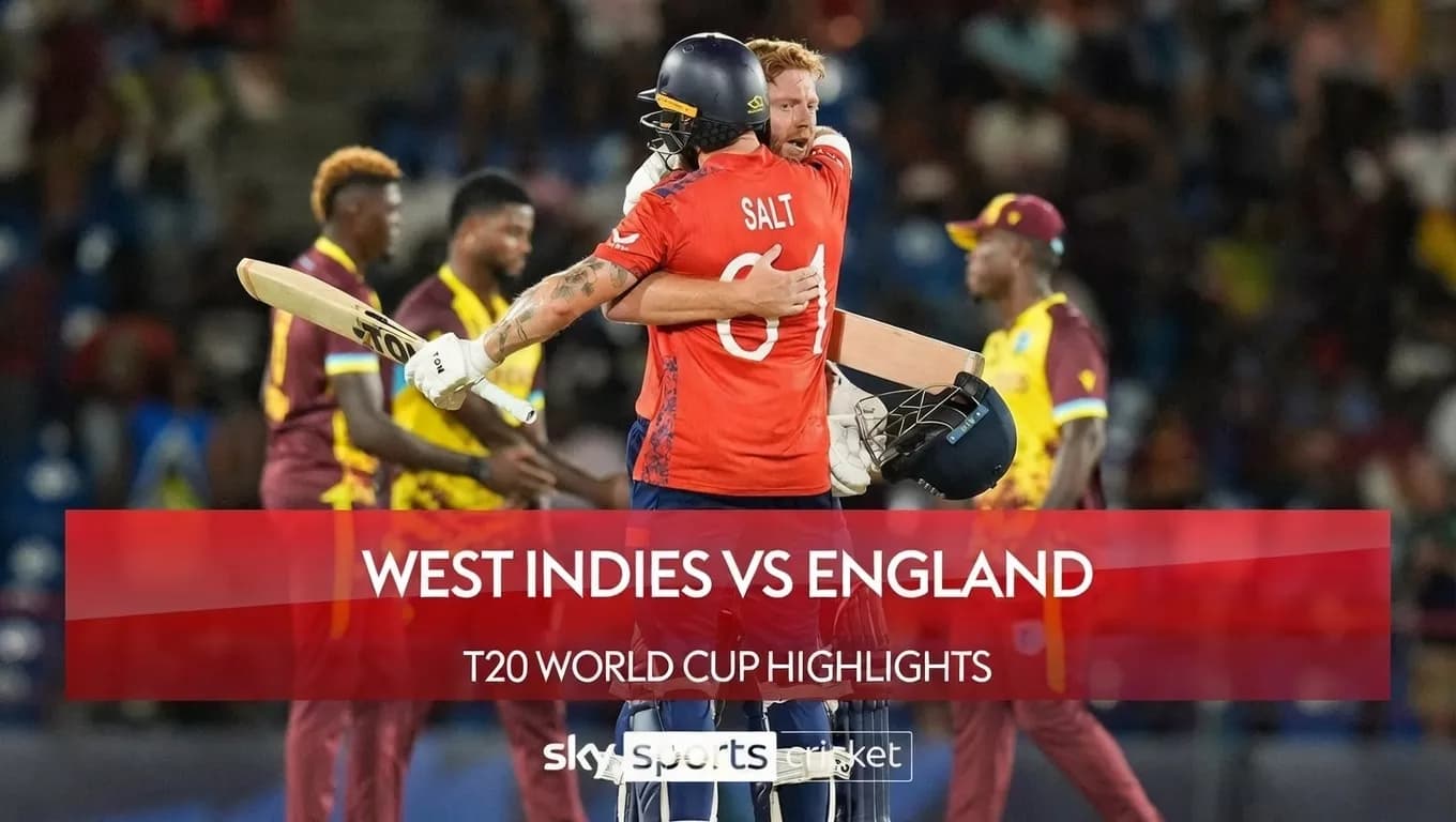 West Indies Thrash England in T20 WC Clash