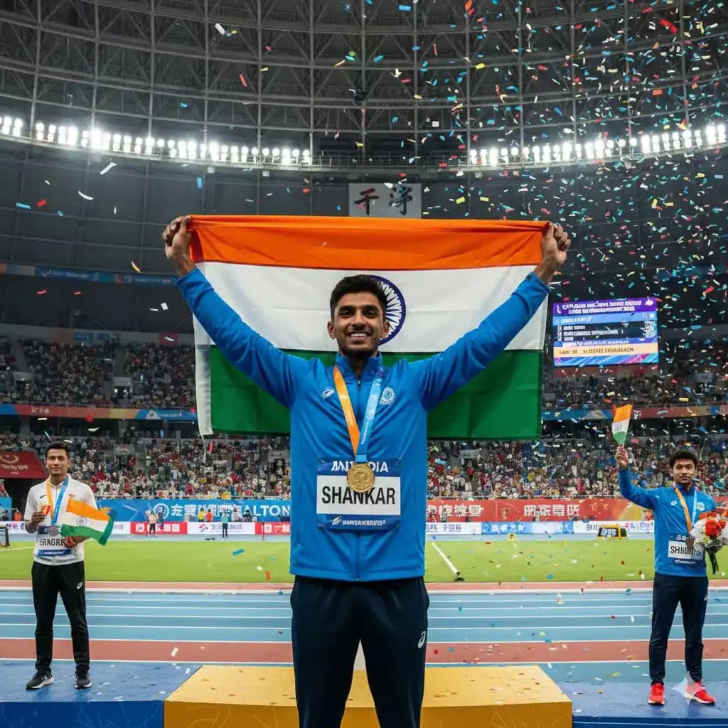 Tejaswin Shankar Wins Gold at Asian Indoor 2026