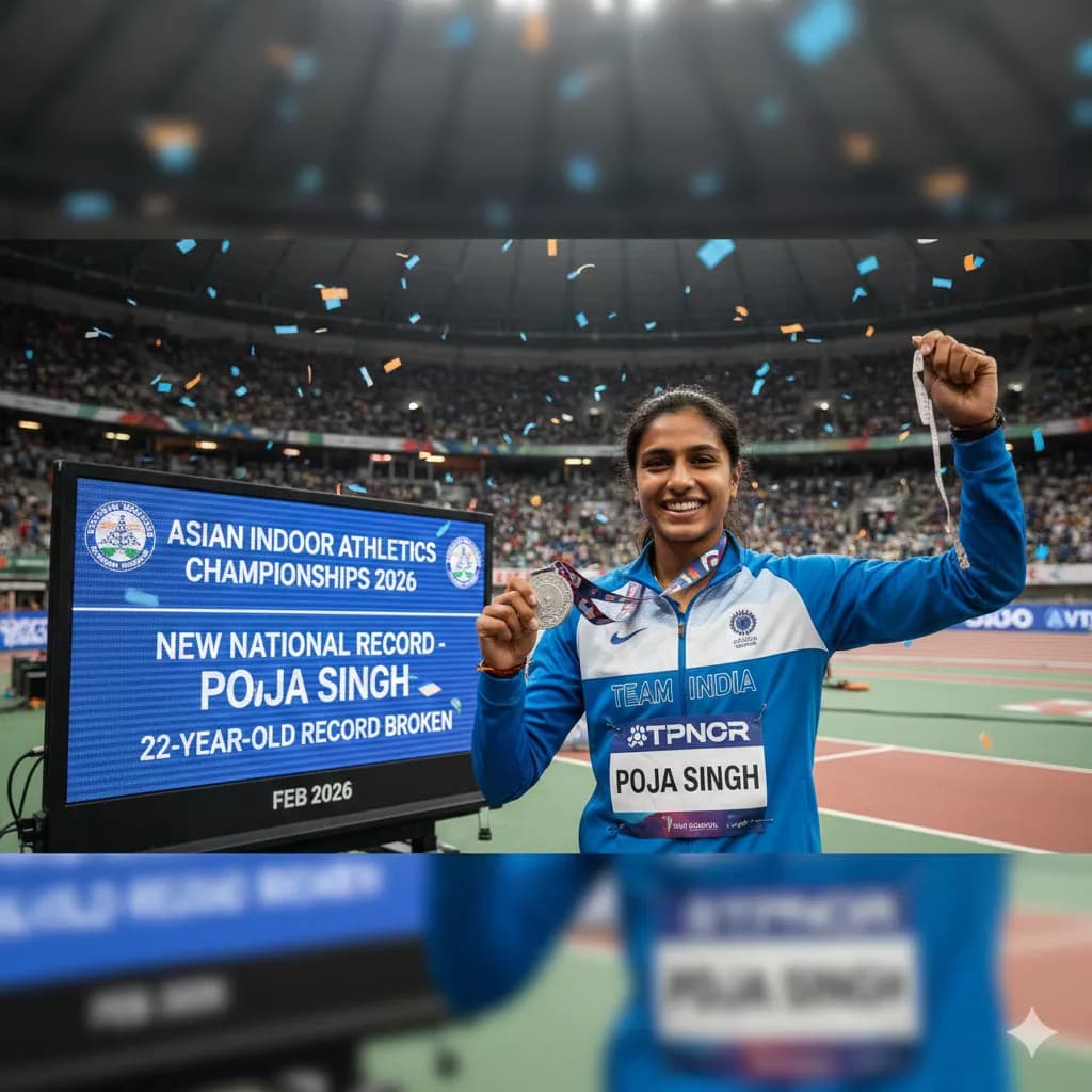 Pooja Singh Secures Silver & Sets New Indoor Record