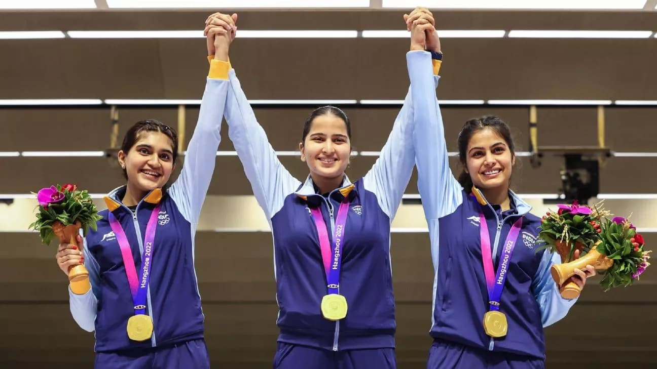 India Wins Women’s 25m Pistol Team Gold in New Delhi