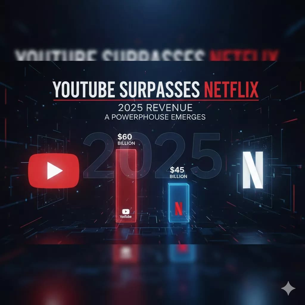 YouTube Surpasses Netflix in 2025 Revenue: A $60 Billion Powerhouse Emerges