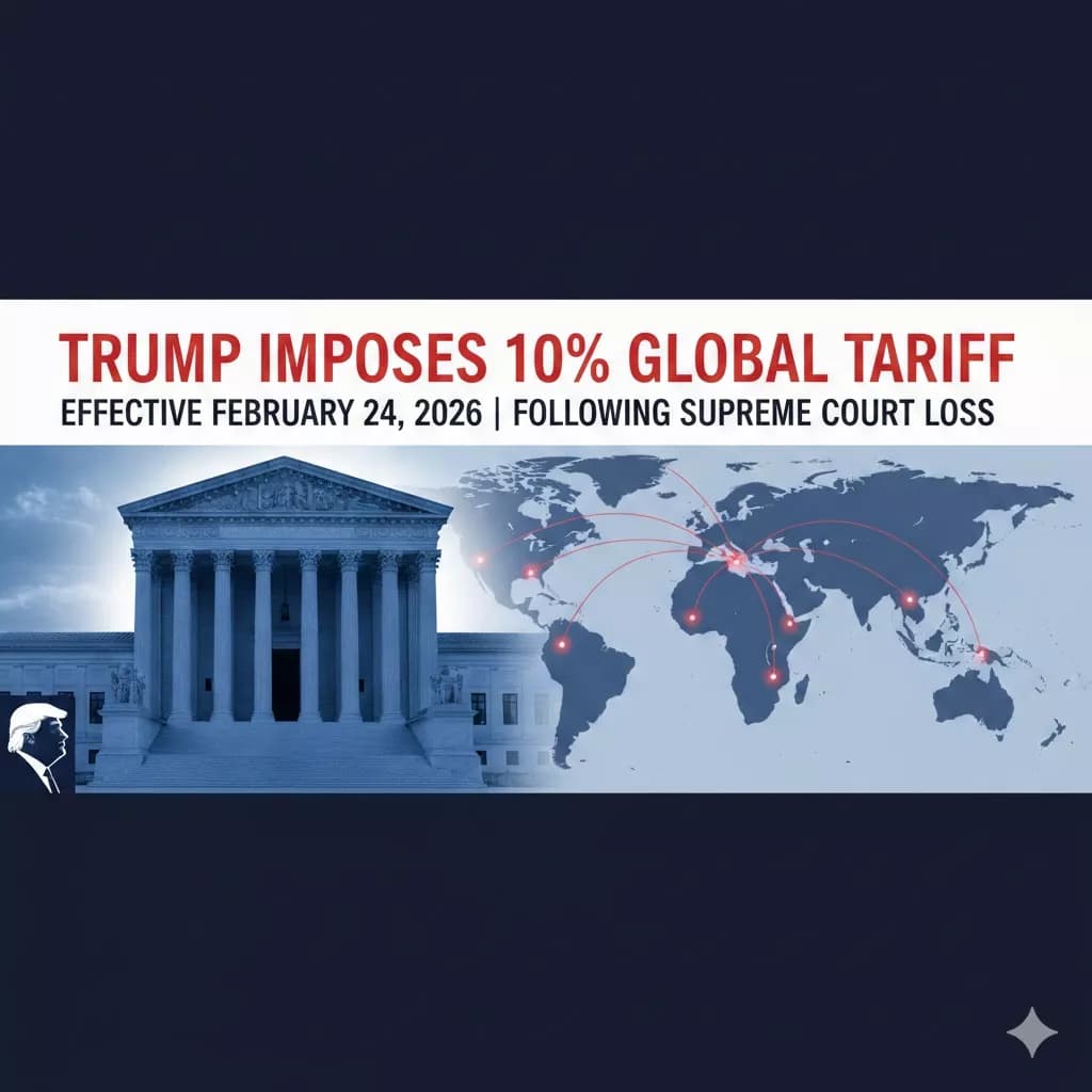 Trump Imposes New 10% Global Tariff Effective February 24, 2026 – What It Means for NRIs Worldwide