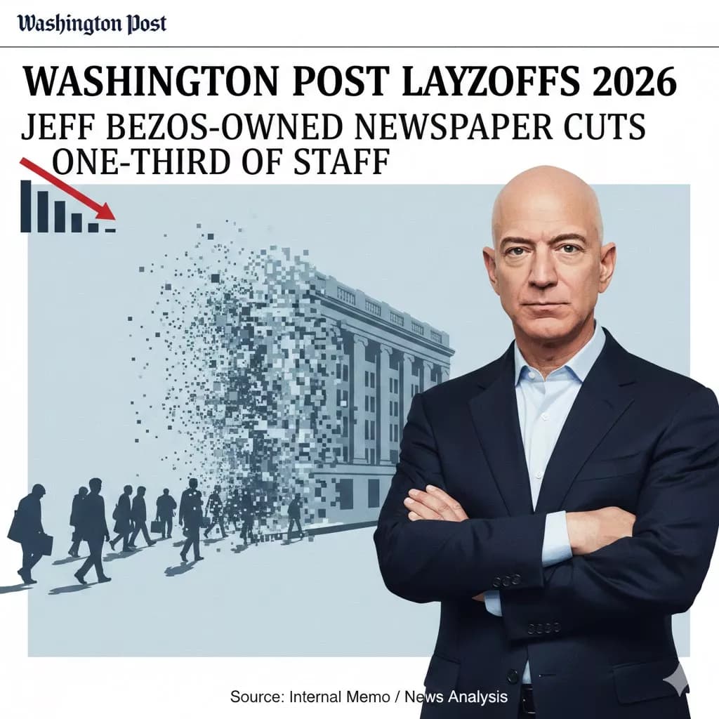 Washington Post Layoffs 2026: Jeff Bezos-Owned Newspaper Cuts One-Third of Staff