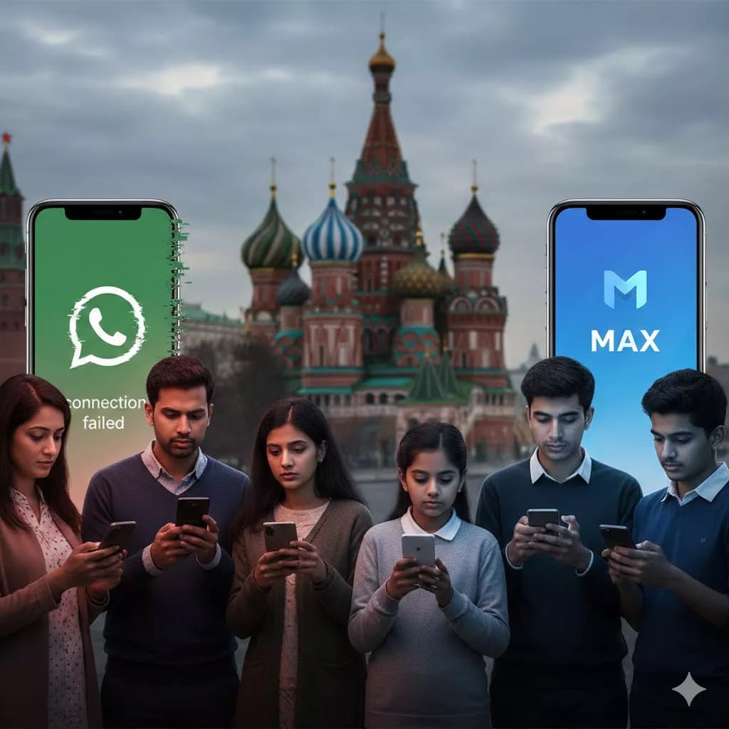 Russia Bans WhatsApp Across the Country, Pushes MAX App – Impact on NRIs & Indian Expats