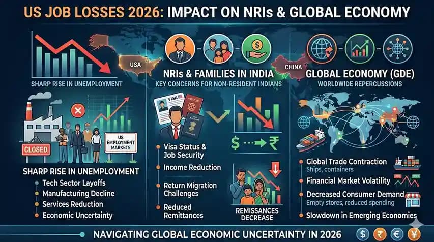 US Job Losses 2026: Impact on NRIs & Global Economy