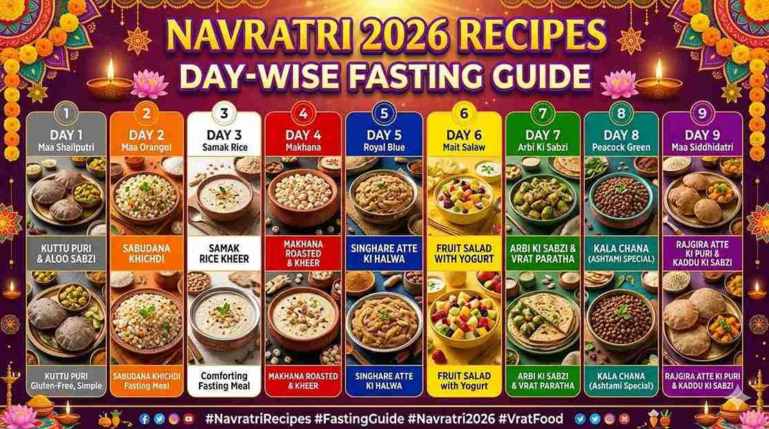 Sharad Navratri 2026: Day-Wise Vrat Recipes for NRIs