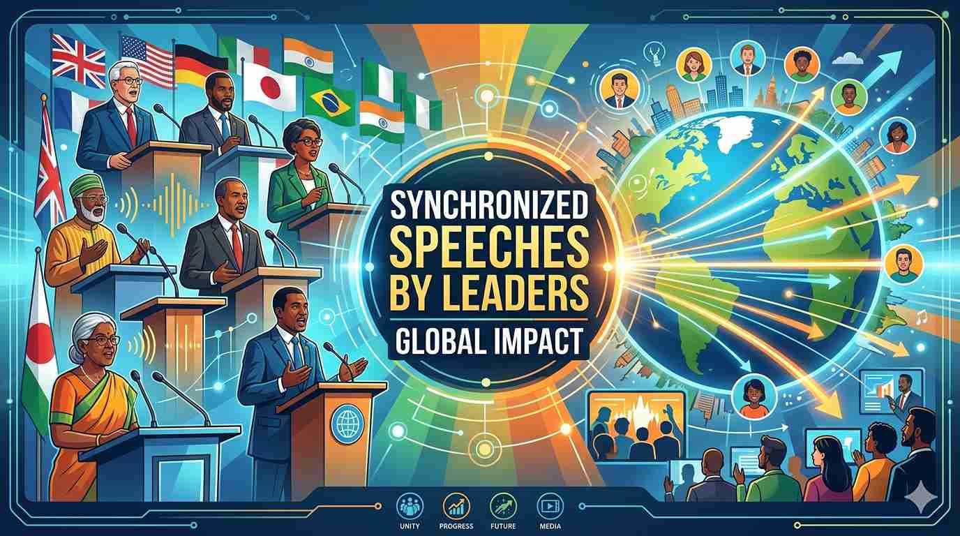 Synchronized Speeches by Leaders: Global Impact