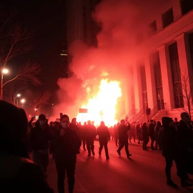 Unprecedented Escalation in US Protests: Viral Claims of Arson on Trump-Linked Buildings Spread Amid Anti-ICE Demonstrations