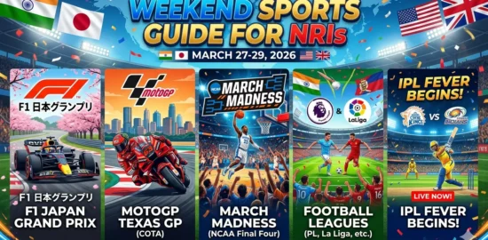 Weekend Sports for NRIs (Mar 27–29, 2026): Top Events