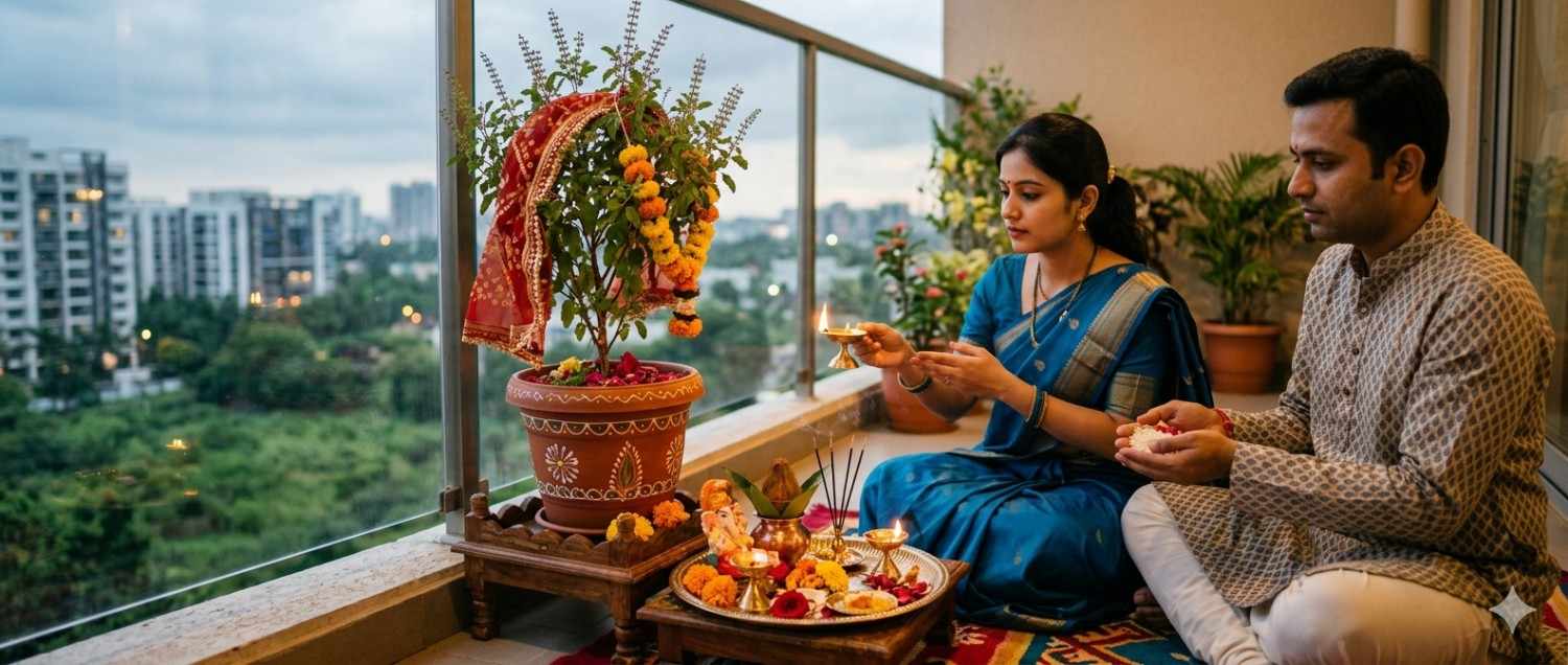 Tulsi Pooja Vidhi for NRIs – How to Worship the Sacred Basil Plant Abroad