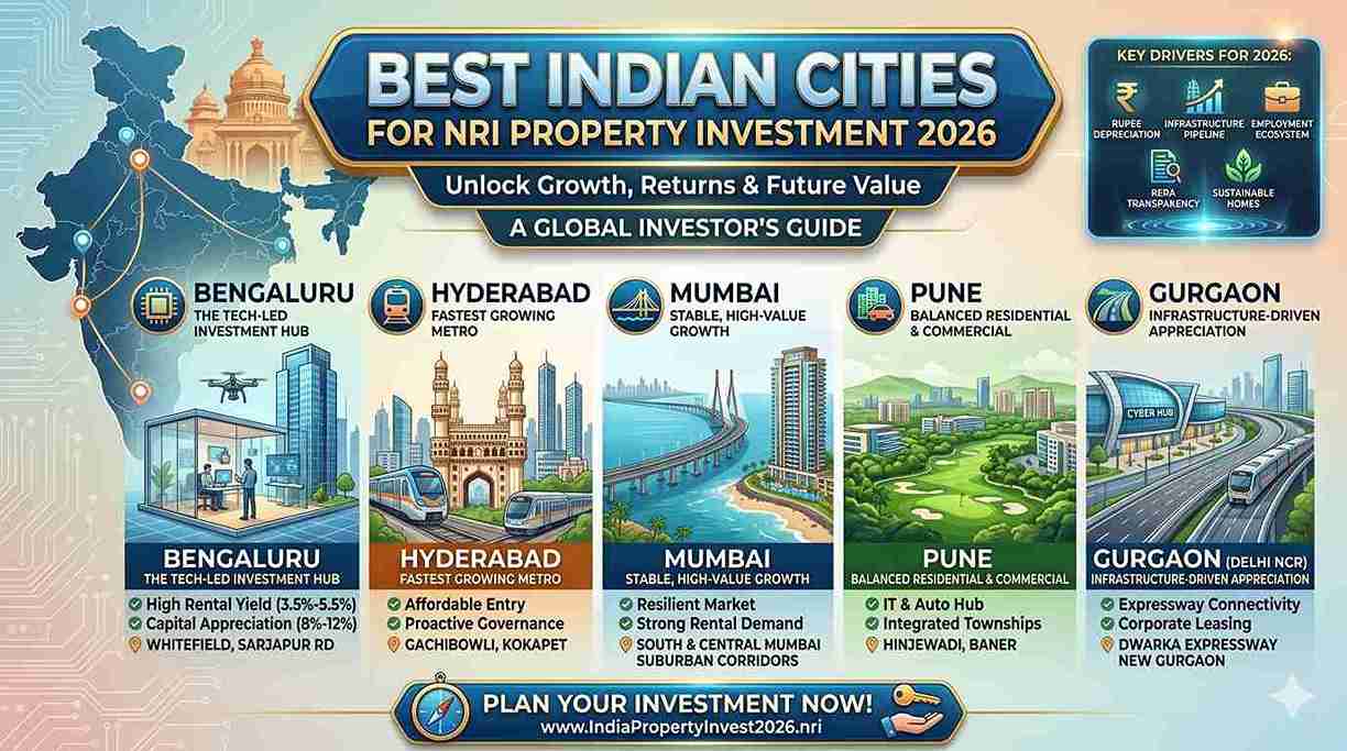 Best Indian Cities for NRI Property Investment 2026