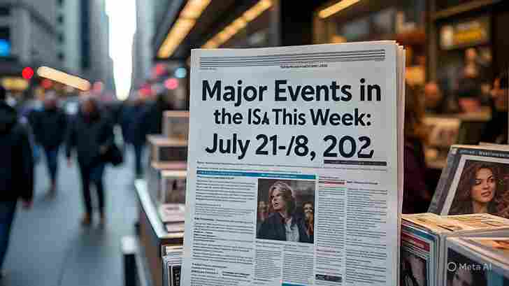 Major Events in the USA This Week: July 21-28, 2025