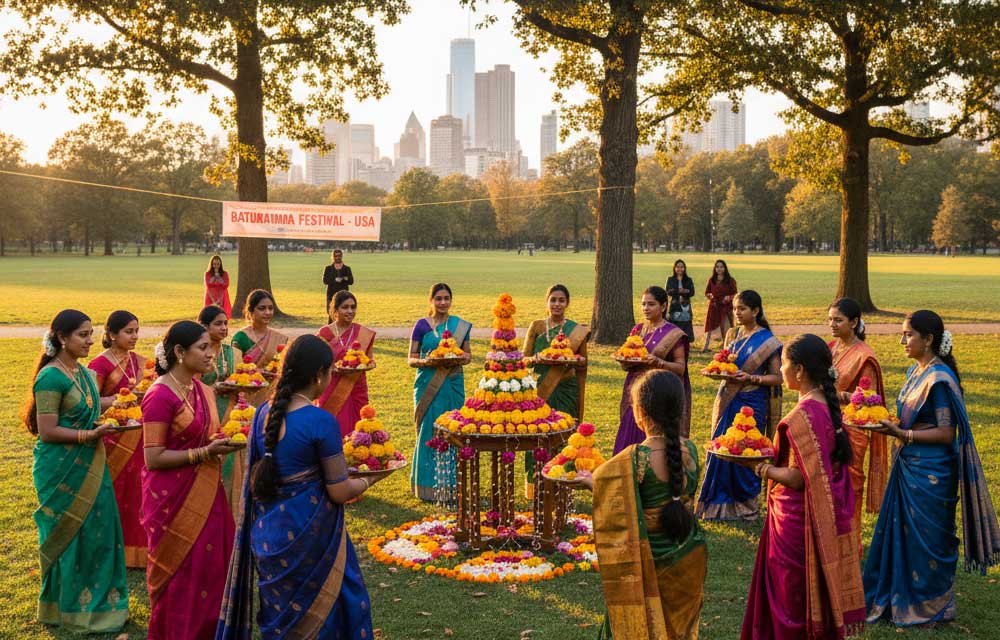bathukamma in USA